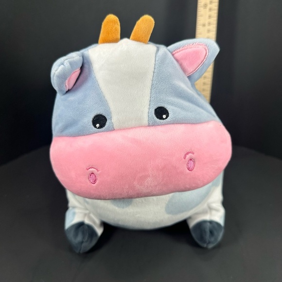 Snuggle beggie Plush Cow Toy - Pink and Gray size 10” pre owned Exellent cond - Picture 6 of 6